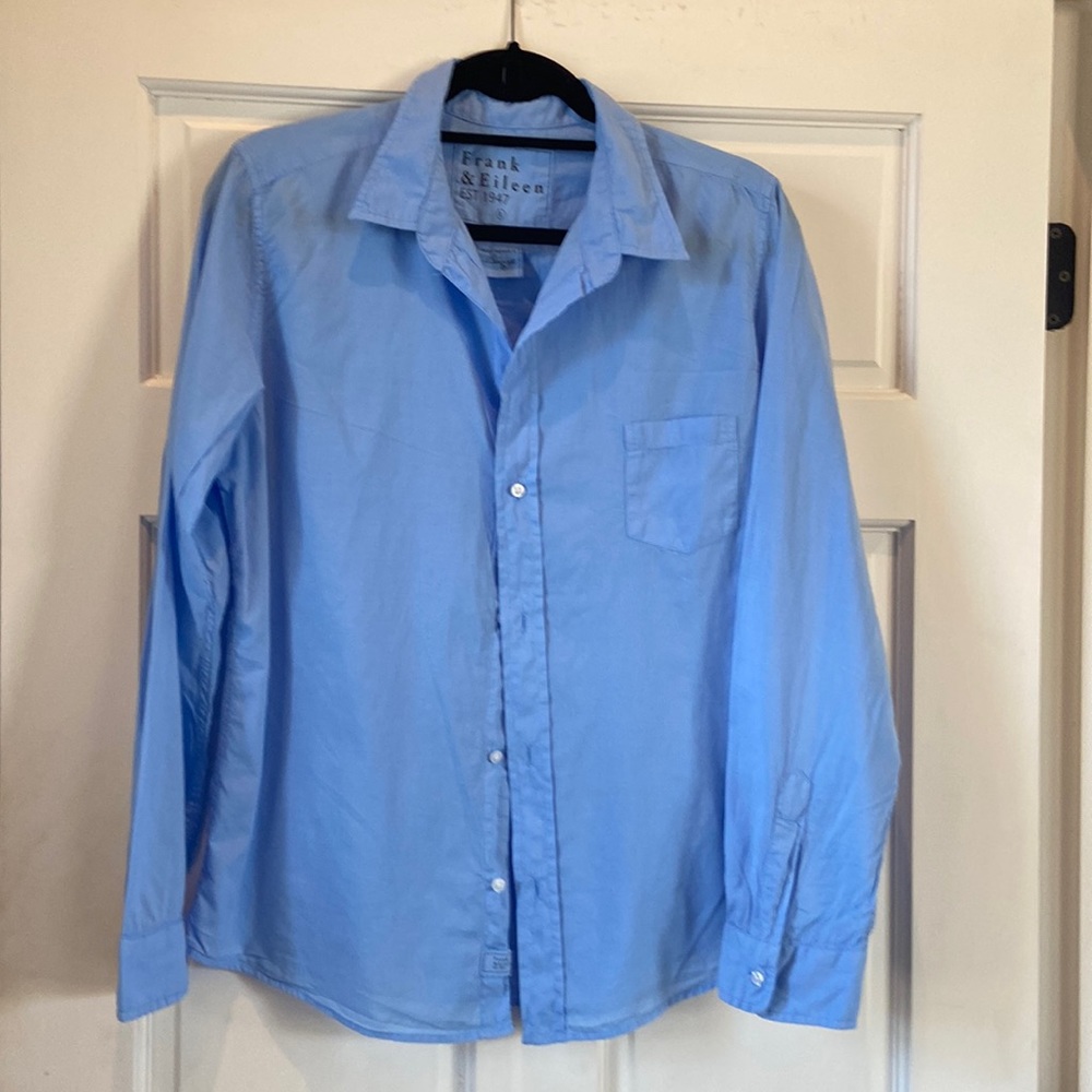 Frank and Eileen Barry cotton shirt in blue size L.